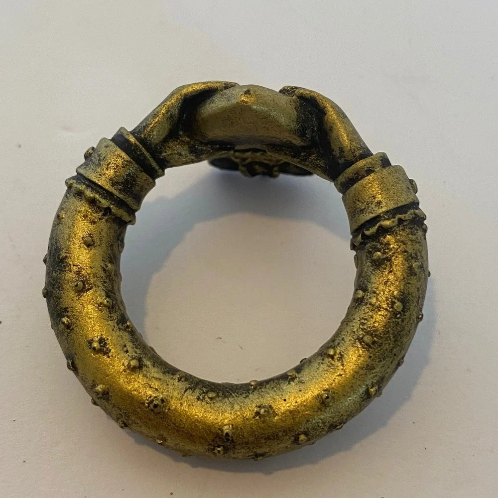Claddagh Napkin Rings Gold Color Excellent Set of 4 Celtic Heart